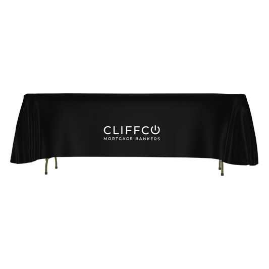 Cliffco 8ft Tablecloth V2 4 Sided Closed Back