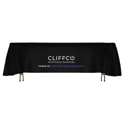 Cliffco 8ft Tablecloth V1 4 Sided Closed Back